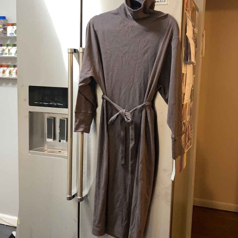 Grey Turtleneck Sweater Dress Sz L